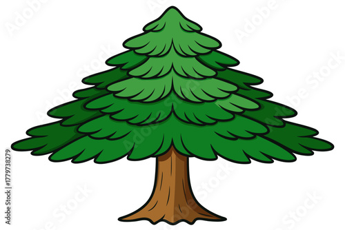 Cedar tree victor art design white background no name