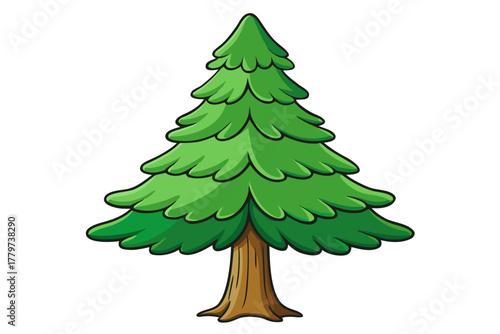 Cedar tree victor art design white background no name