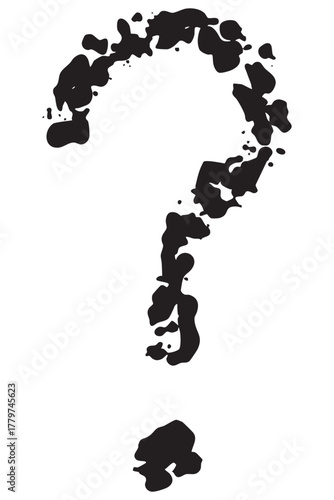 Question mark. Abstract textures signs