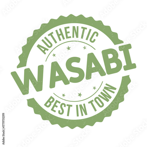 Wasabi grunge rubber stamp