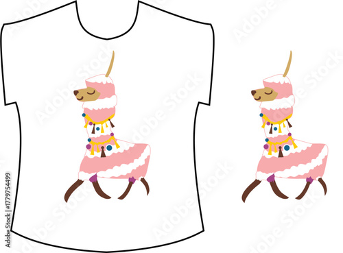 Cute and Delicate Line Art Vector T-shirt Design