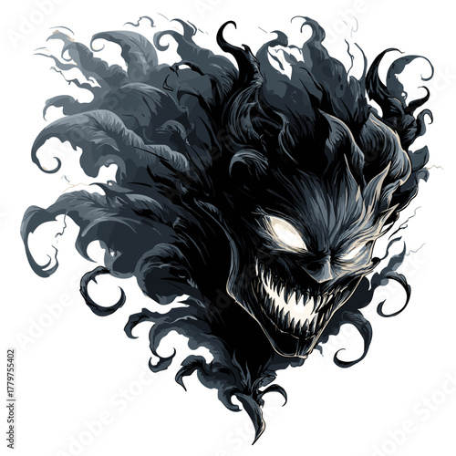 Nightmare Ghost Vector Horror Clipart, Logo