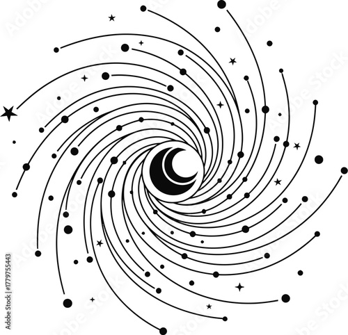 Constellation silhouette vector of stars