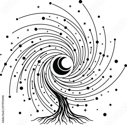 Constellation silhouette vector of stars