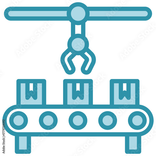 Automation Icon, Mini Illustration Relate To Industry 4-0, Modern Industry. Use For Modern Concept, Ui, Ux Web And App Development.