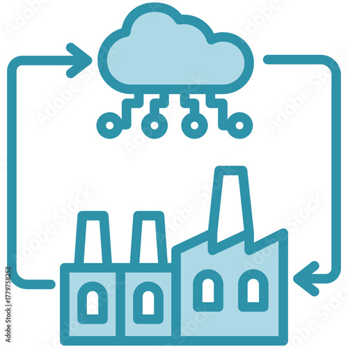 Internet Of Things Icon, Mini Illustration Relate To Industry 4-0, Modern Industry. Use For Modern Concept, Ui, Ux Web And App Development.
