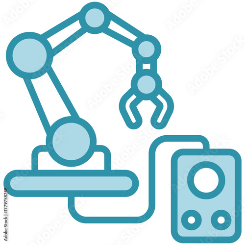 Machine Control Icon, Mini Illustration Relate To Industry 4-0, Modern Industry. Use For Modern Concept, Ui, Ux Web And App Development.