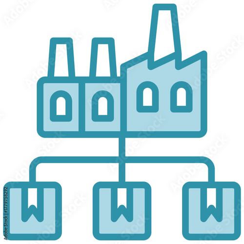 Network Icon, Mini Illustration Relate To Industry 4-0, Modern Industry. Use For Modern Concept, Ui, Ux Web And App Development.