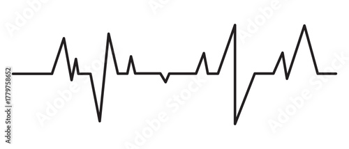 Heartbeat pulse line icon, medical cardiogram waveform, life and health symbol for science or emotion concept