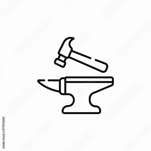 blacksmith stuff icon sign vector