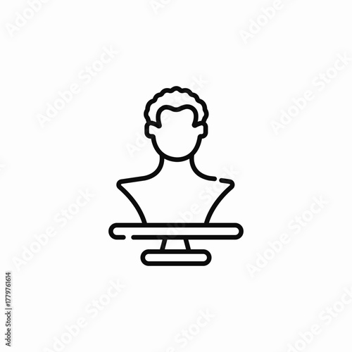 bust monument icon sign vector