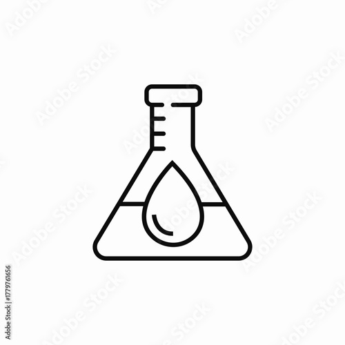 chemistry flask lab icon sign vector