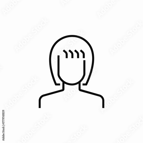 female haircut icon sign vector