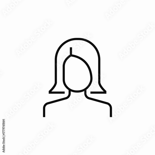 female user icon sign vector