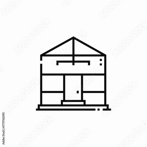 greenhouse farm icon sign vector