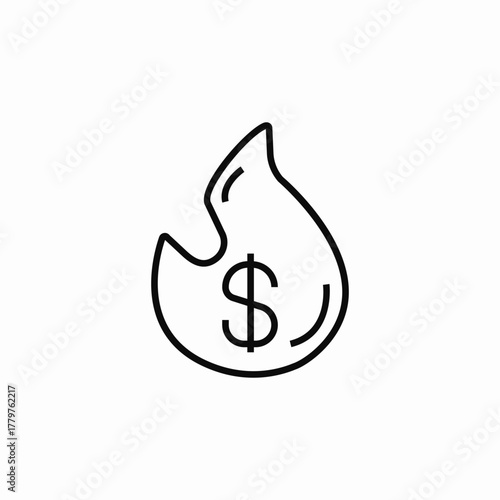 hot money icon sign vector