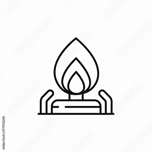 kerosine lamp icon sign vector