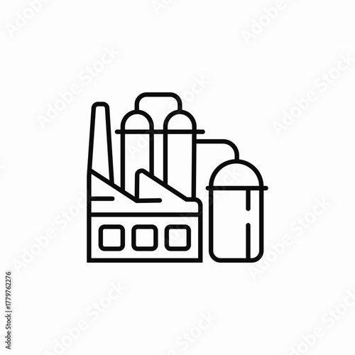 industrial factory icon sign vector