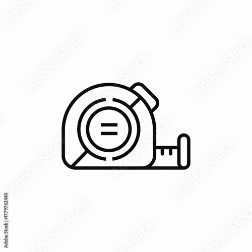 measuring tape icon sign vector