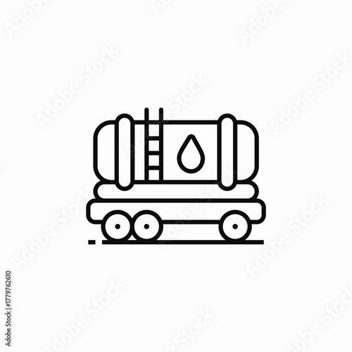 oil tanker icon sign vector