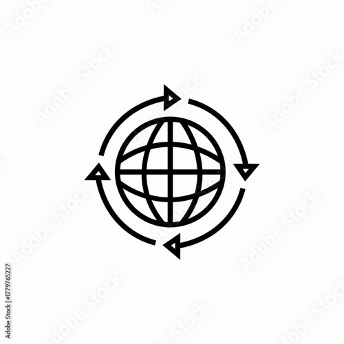 around the world icon sign vector