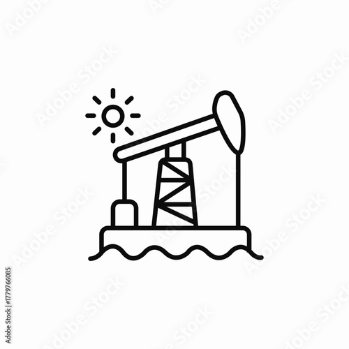 petrol oil pump icon sign vector