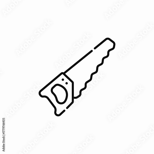 saw cut icon sign vector