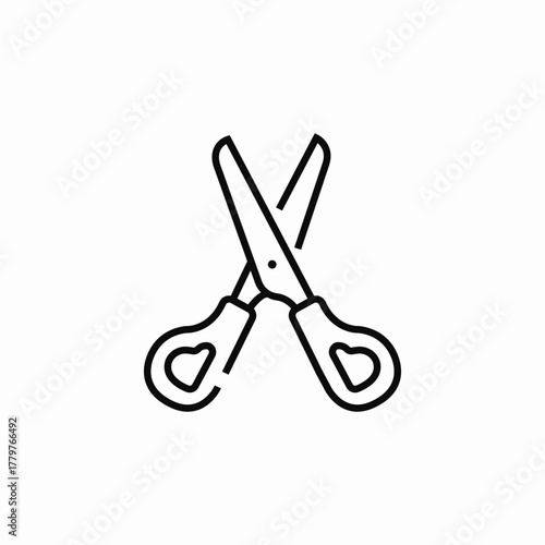 scissors cut icon sign vector