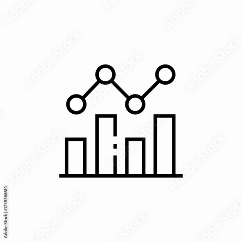 statistics chart icon sign vector