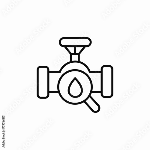 water pipe valve icon sign vector