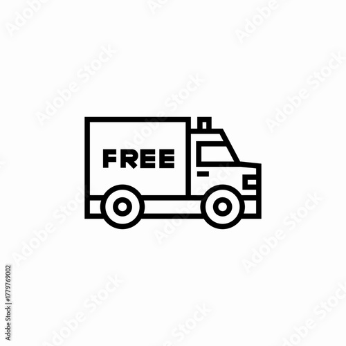 free delivery icon sign vector