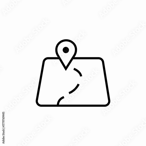 navigation location icon sign vector