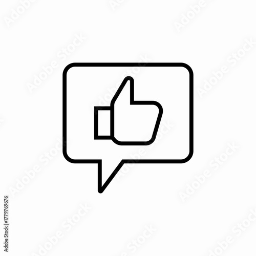 thumbs up like sepeech bubble icon sign vector