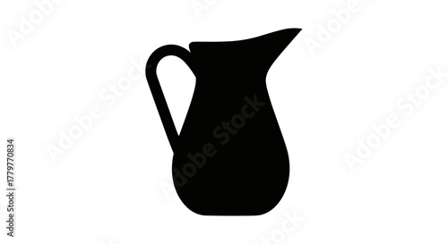 Silhouette of a pitcher on a white background.