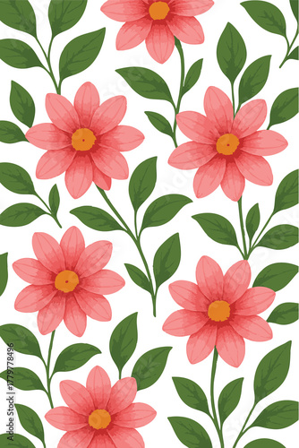 Decorative Flower Background Vector