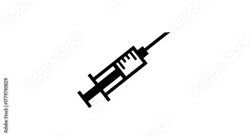 Simple Syringe Icon Vector Illustration.
