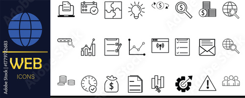 Essential Digital Icons Pack – Vector Web and Interface Symbols for Apps and Websites