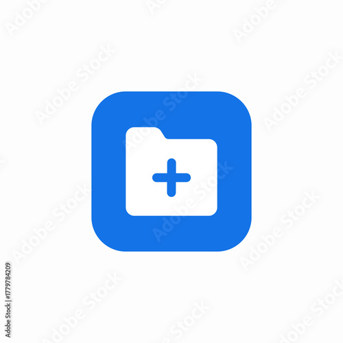 small folder add icon sign vector