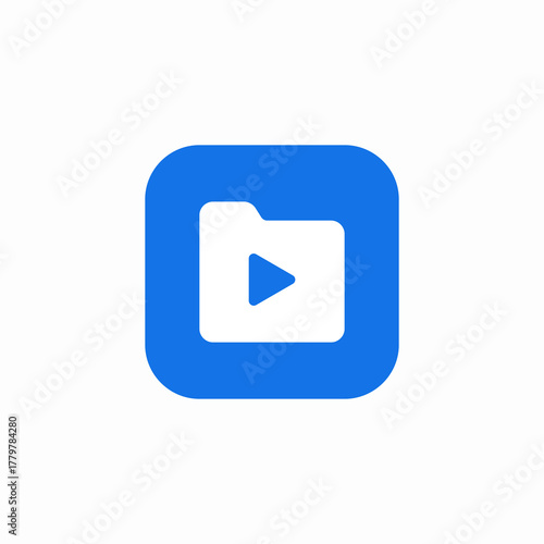 small folder media icon sign vector
