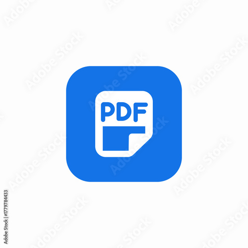 small pdf document icon sign vector