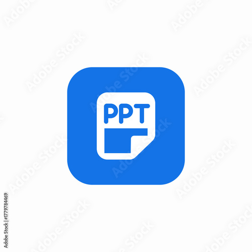 small ppt document icon sign vector