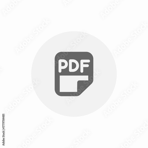 small pdf file icon sign vector