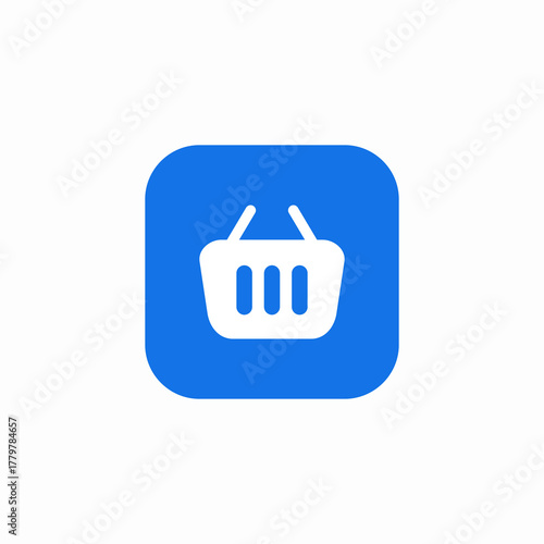 store hand basket icon sign vector