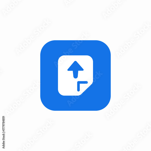 upload small document icon sign vector
