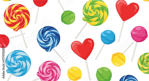 Colorful lollipops on a black background sweet treat