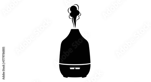 Aromatherapy Diffuser Silhouette Emitting Mist.