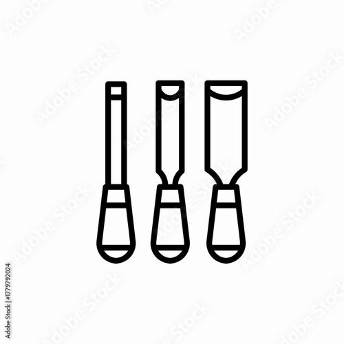 chisel set icon sign vector