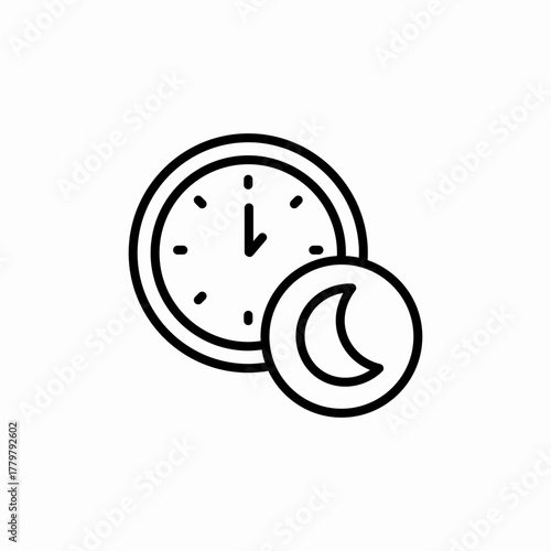 night time icon sign vector