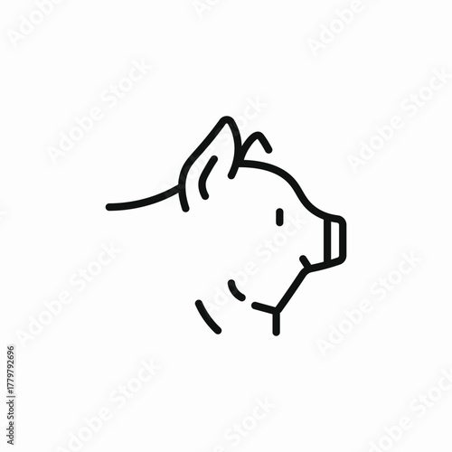 pig animal icon sign vector