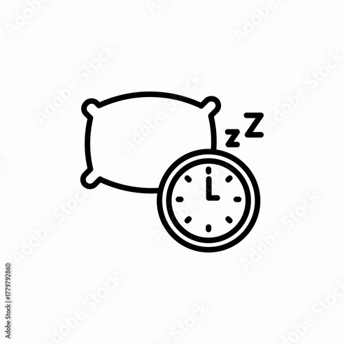 sleeping time icon sign vector
